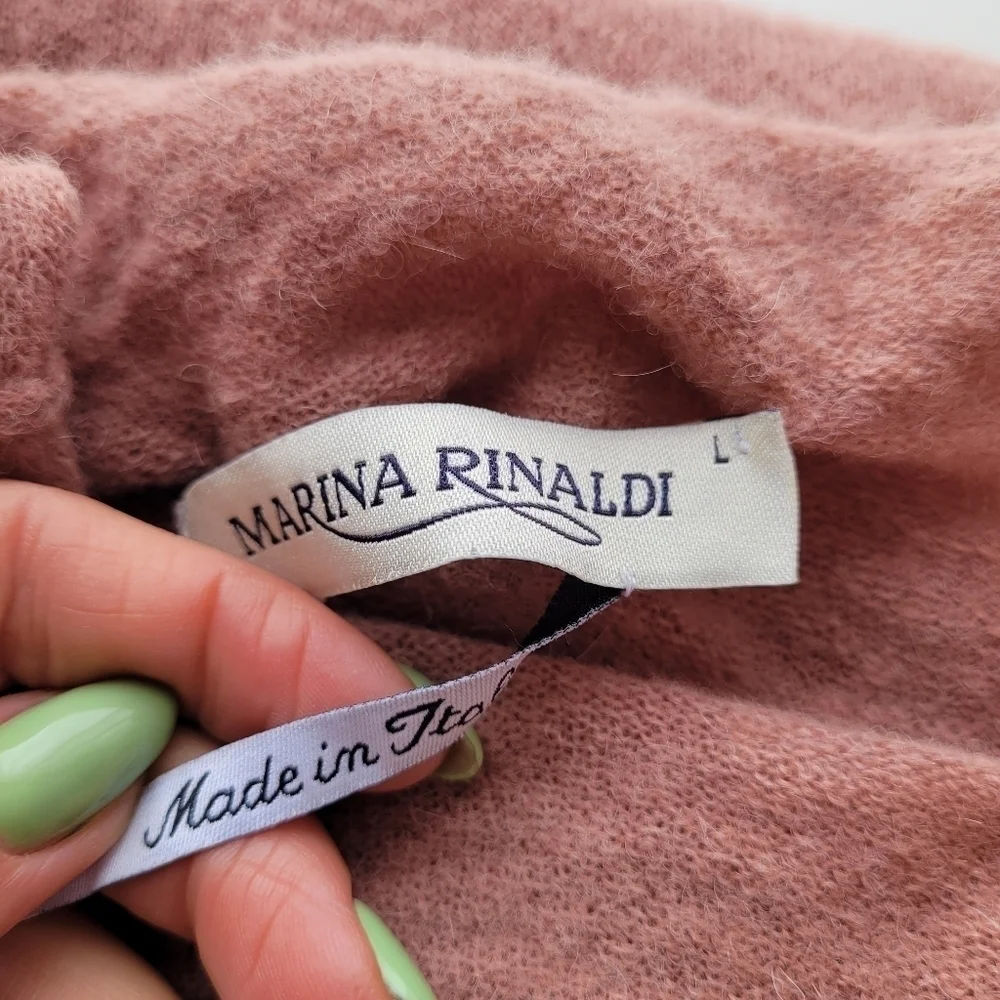 Marina Rinaldi Alpaca Blend‎ Mock Neck Sleeveless Top Large Vintage
